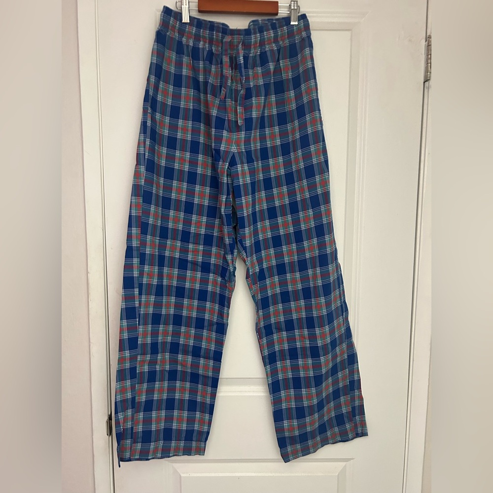 L.L. Bean Blue and Red Plaid Pajama Pants